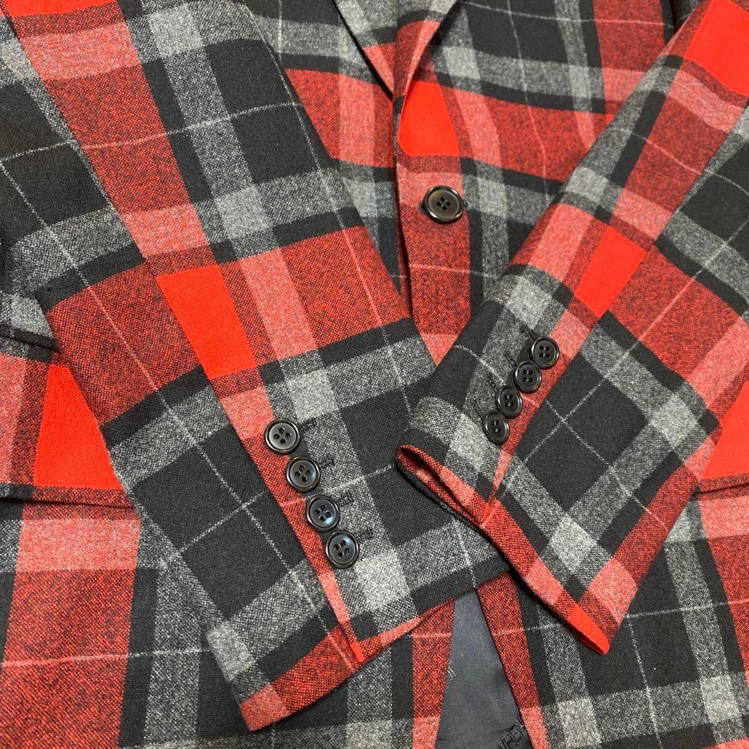 【美品】ジョンローレンスサリバン テーラードジャケット　タータンチェック　36