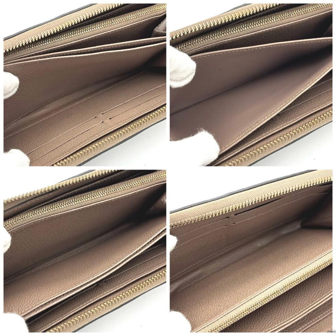 【付属品完備】ルイヴィトン アンプラント ジッピーウォレット ベージュ 長財布