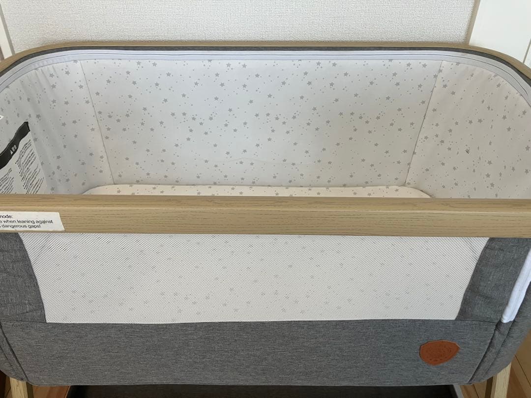 bob★HZDMJ 折りたたみ式 ベビーベッド グレー