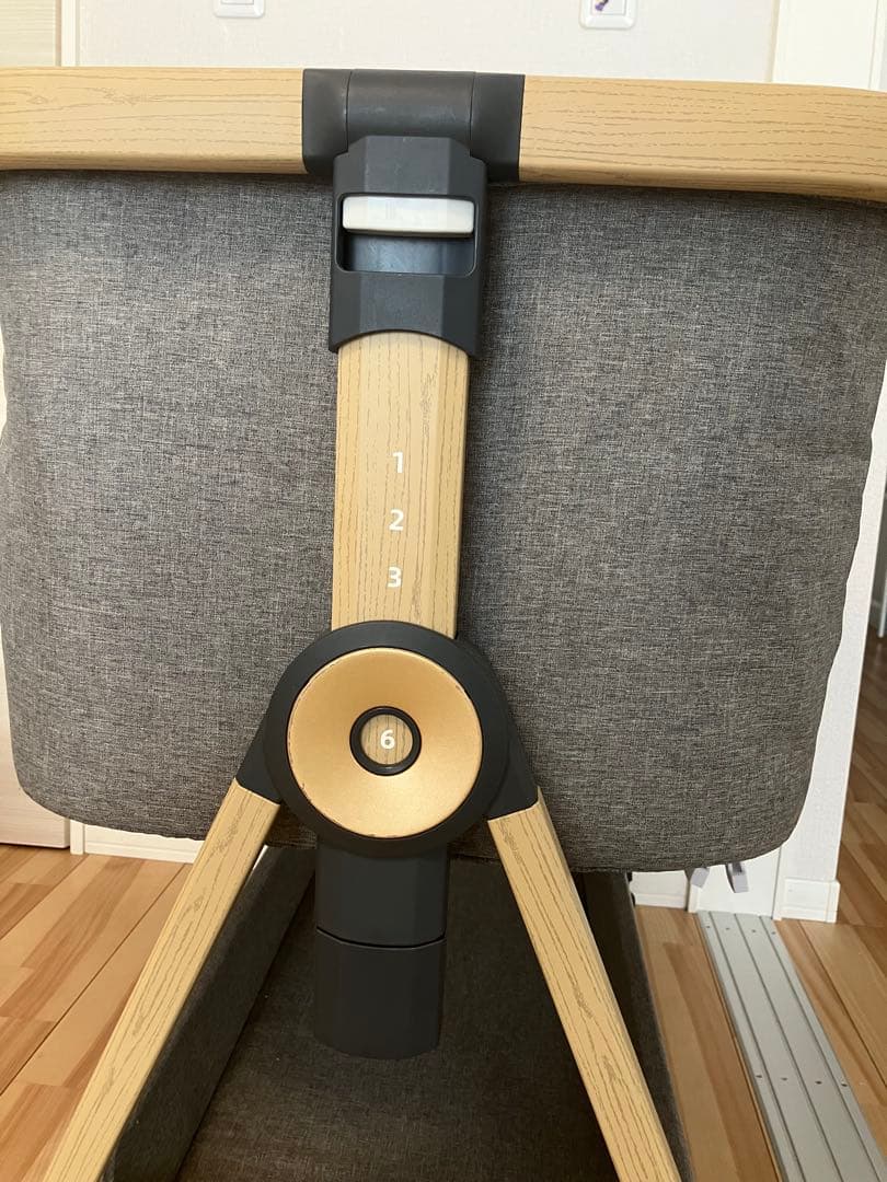 bob★HZDMJ 折りたたみ式 ベビーベッド グレー