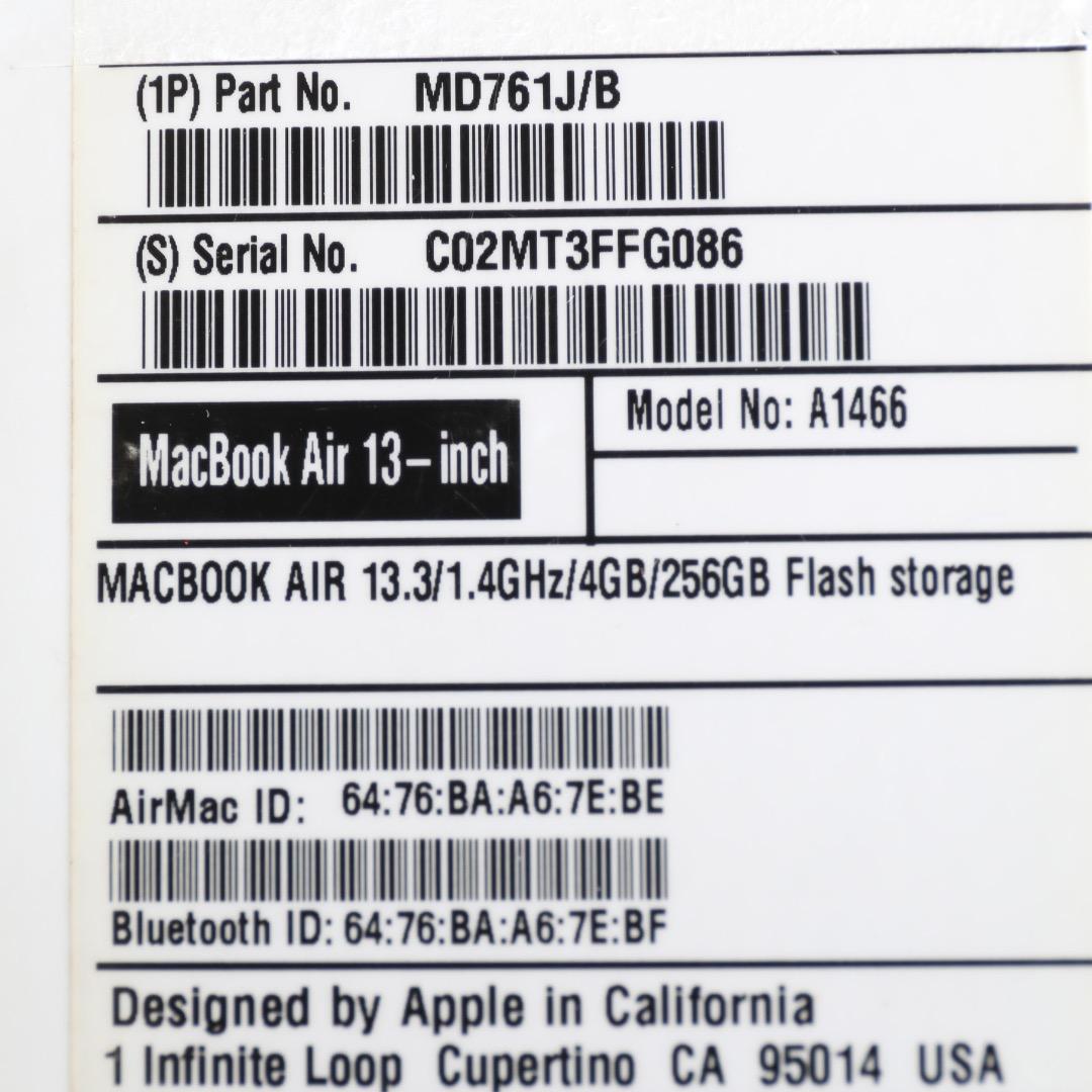 MacBook本体 MacBook Air 13-inch (A1466)