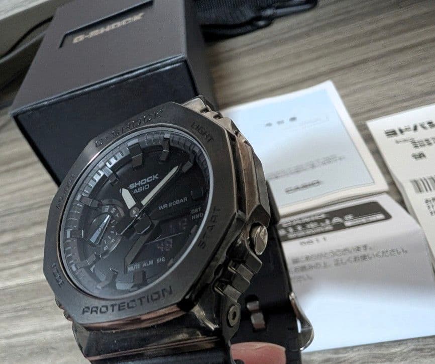 【保証書付き美品】G-SHOCK GM-2100BB-1AJF 上位モデル