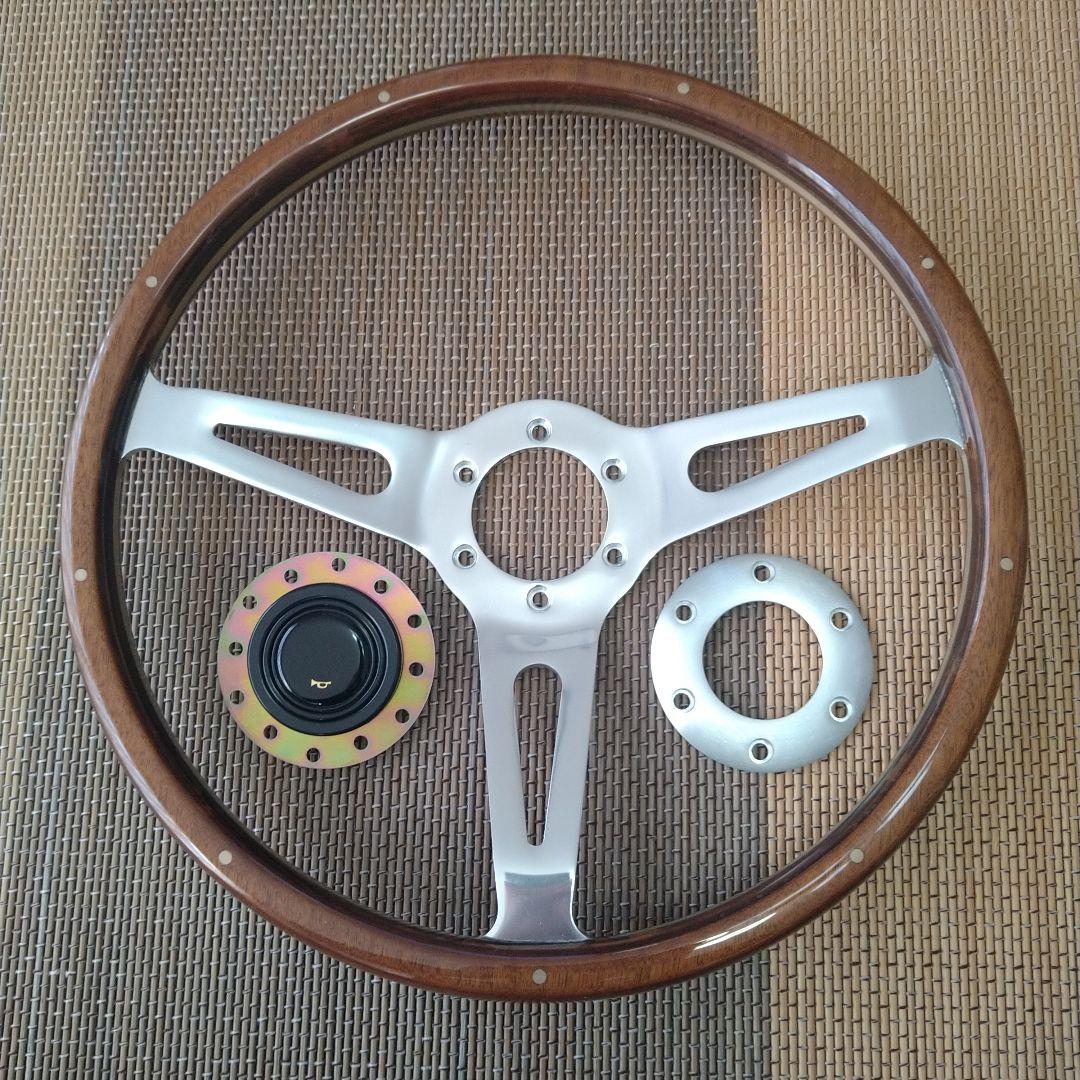 美品 ウッドステアリング Φ36