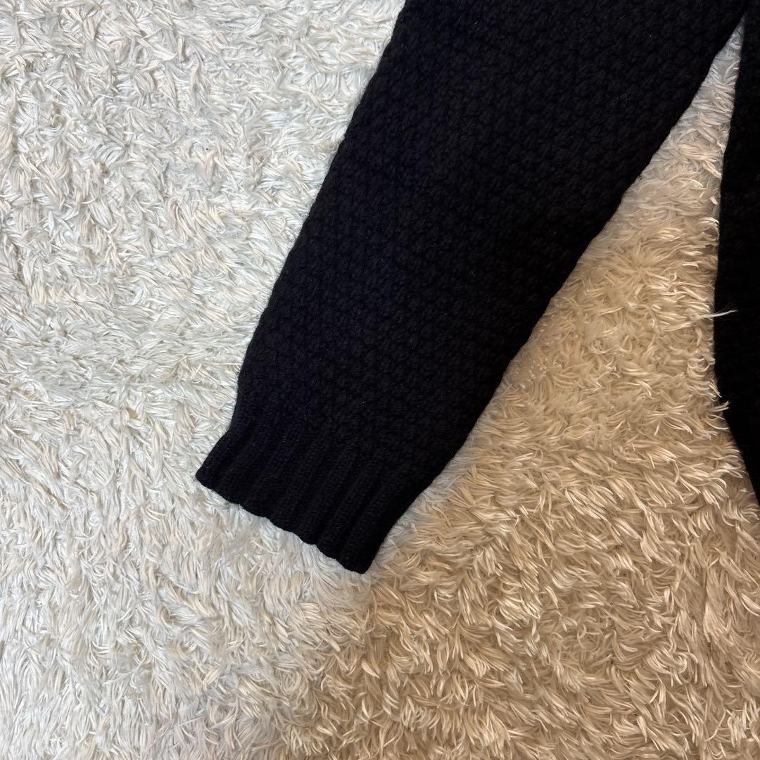 美品＊ドルモア タートルネックニット ケーブル 48 ブラック　イタリア製　黒