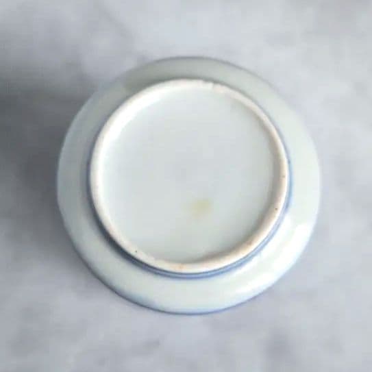 古伊万里　染付　蛸唐草　小猪口　覗き　向付　江戸時代　骨董　金継ぎ　アンティーク