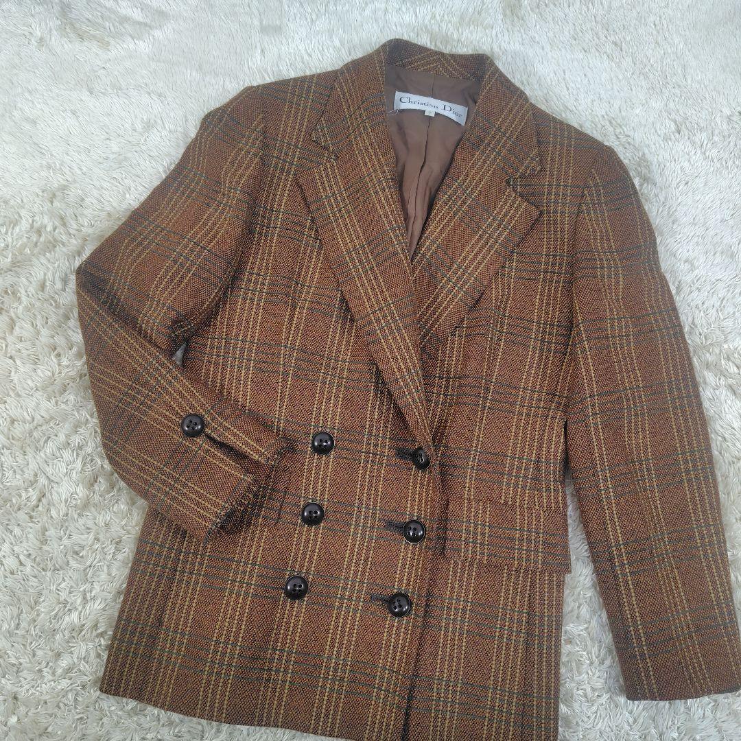Christian Dior ヴィンテージ ダブル ジャケット チェック柄