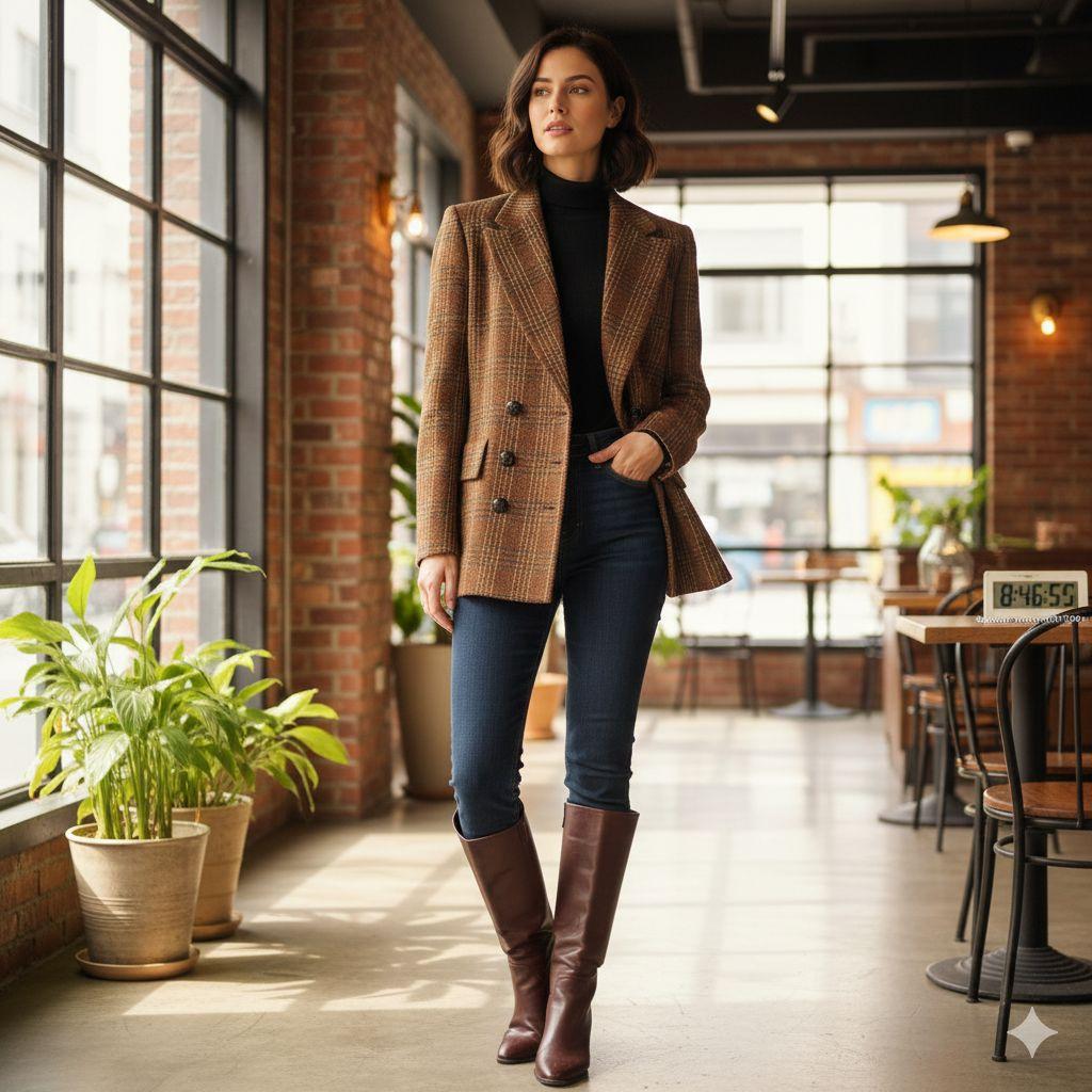 Christian Dior ヴィンテージ ダブル ジャケット チェック柄