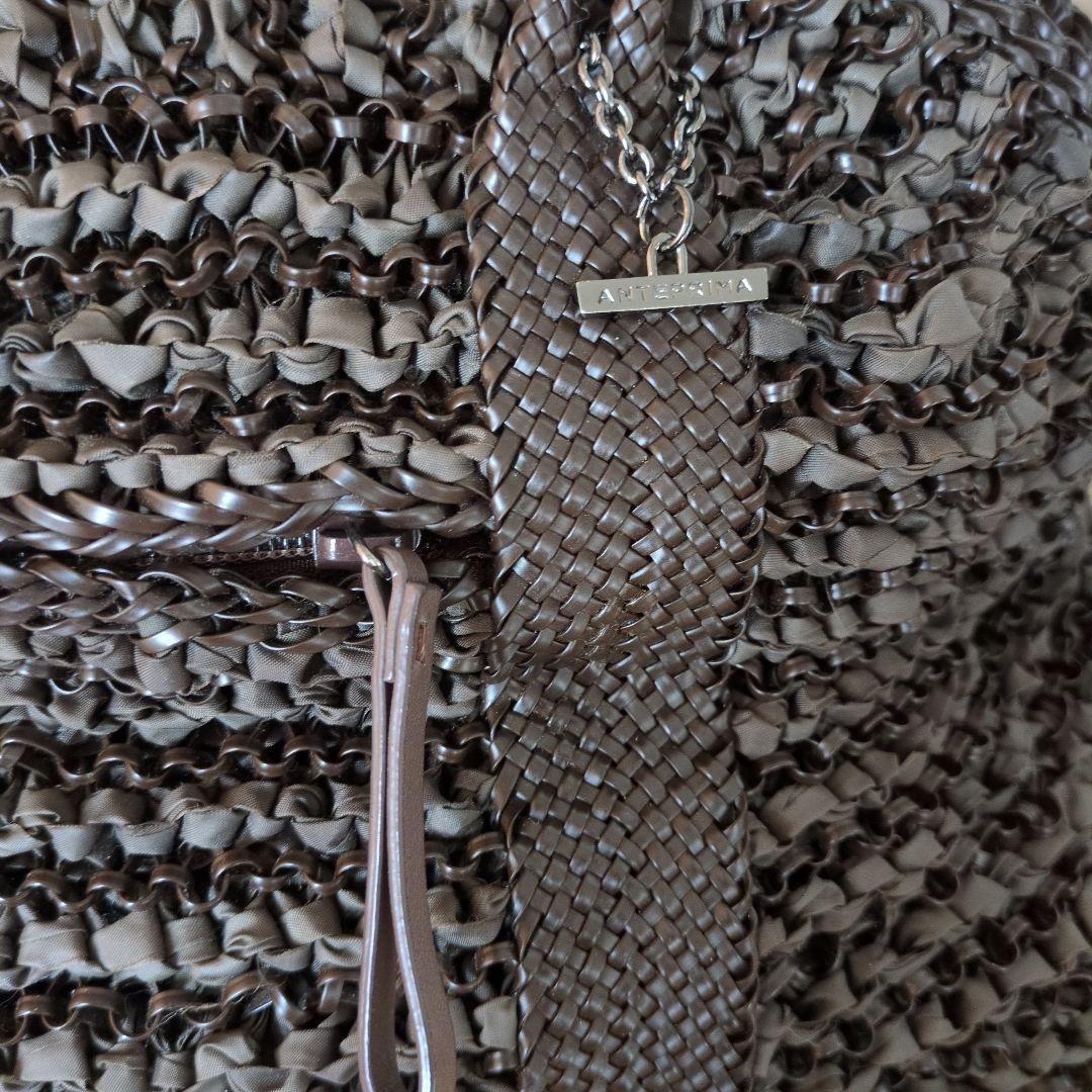 専用！ アンテプリマ 超美品 濃茶ワイヤーxリボンのハンドバッグ