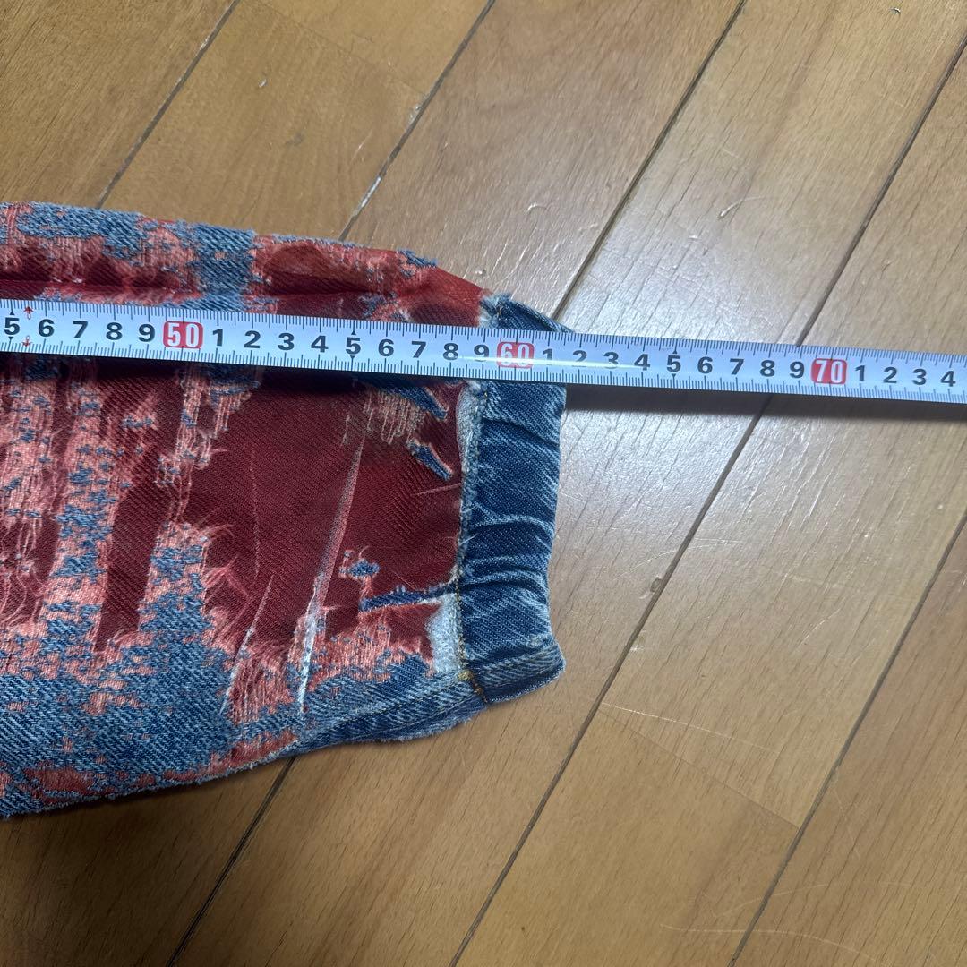 DIESELダメージ加工デニムジャケット メンズMサイズ