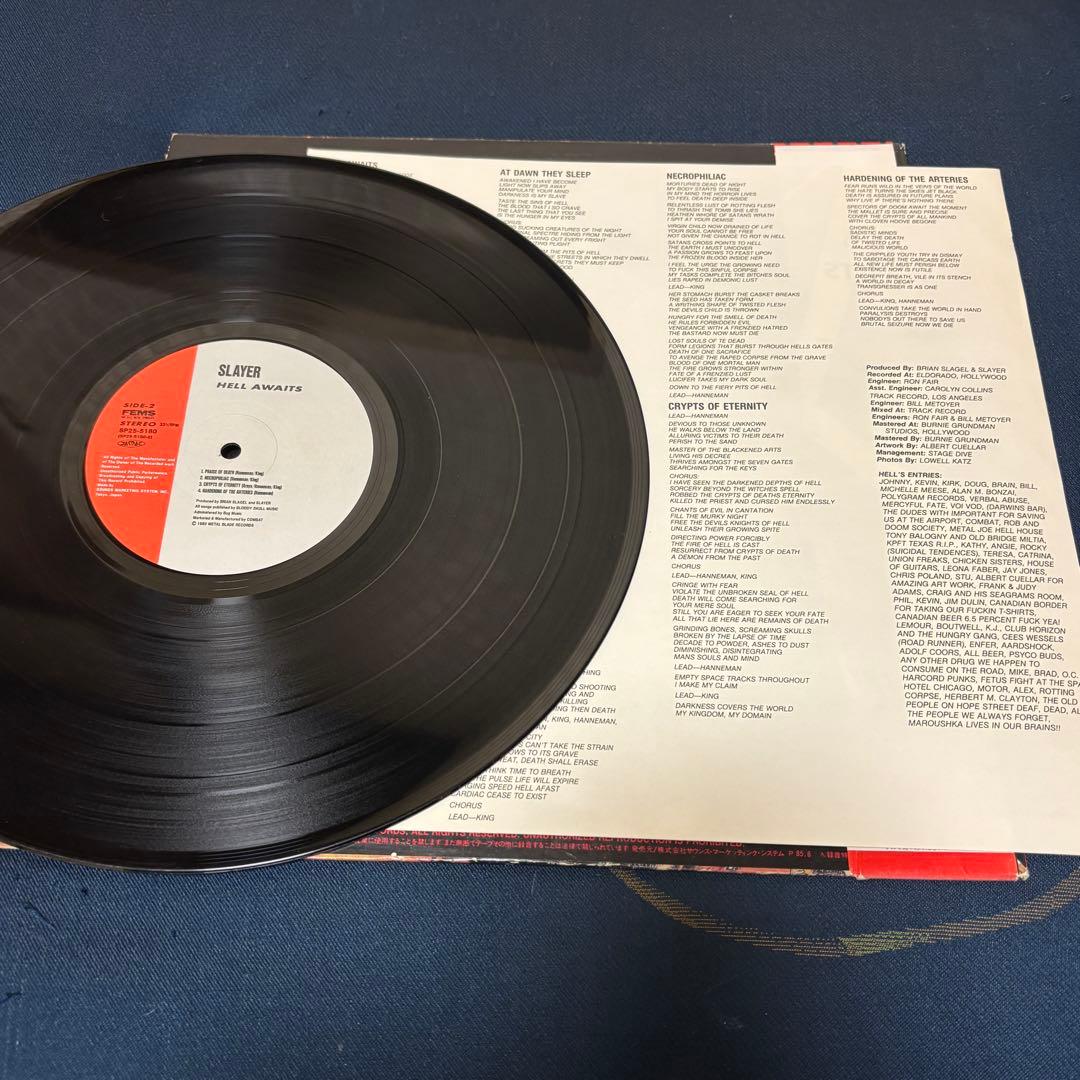 SLAYER \"HELL AWAITS\" LP スラッシュメタル