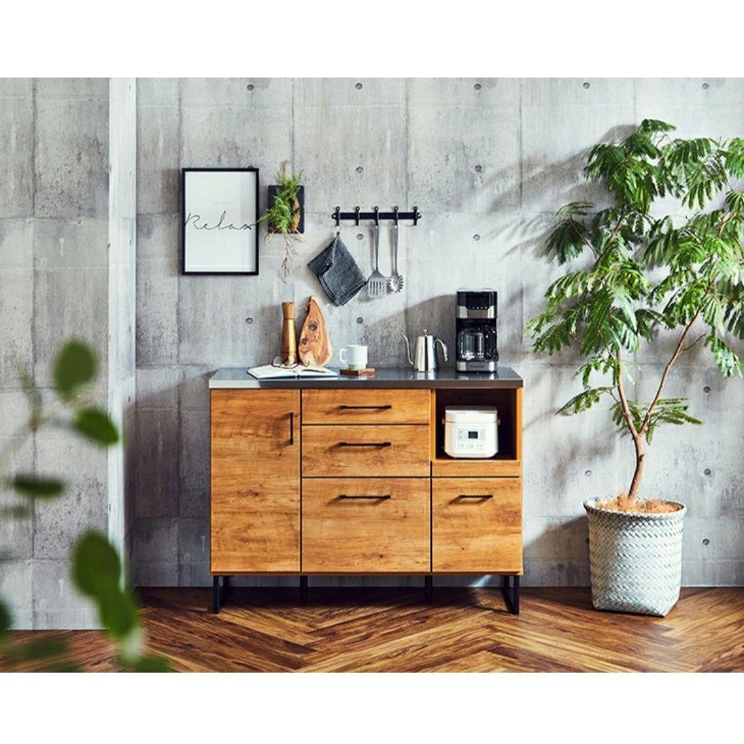 カ*ル様 【期間限定】 完成品 キッチンカウンター 120cm ステンレス天板