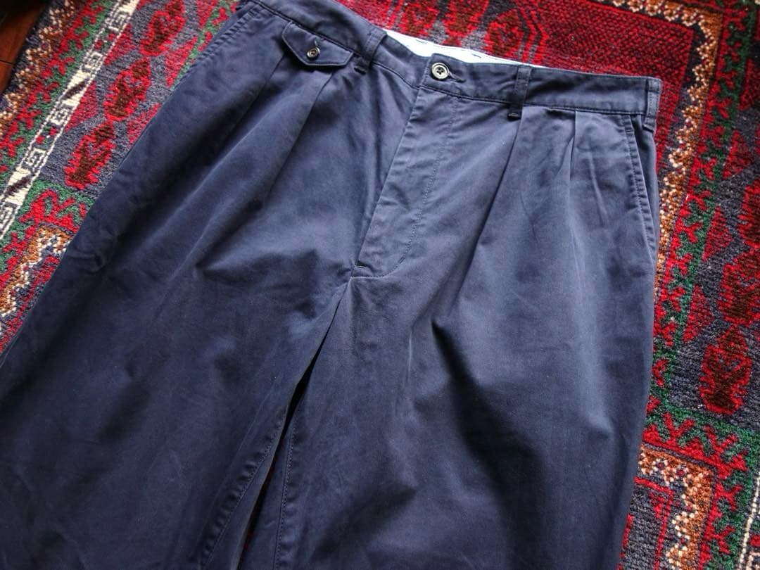 BEAMS PLUS + 2プリーツチノトラウザーズ L 美品 日本製