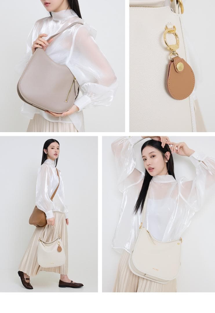 SAIME ブラック ショルダーバッグ