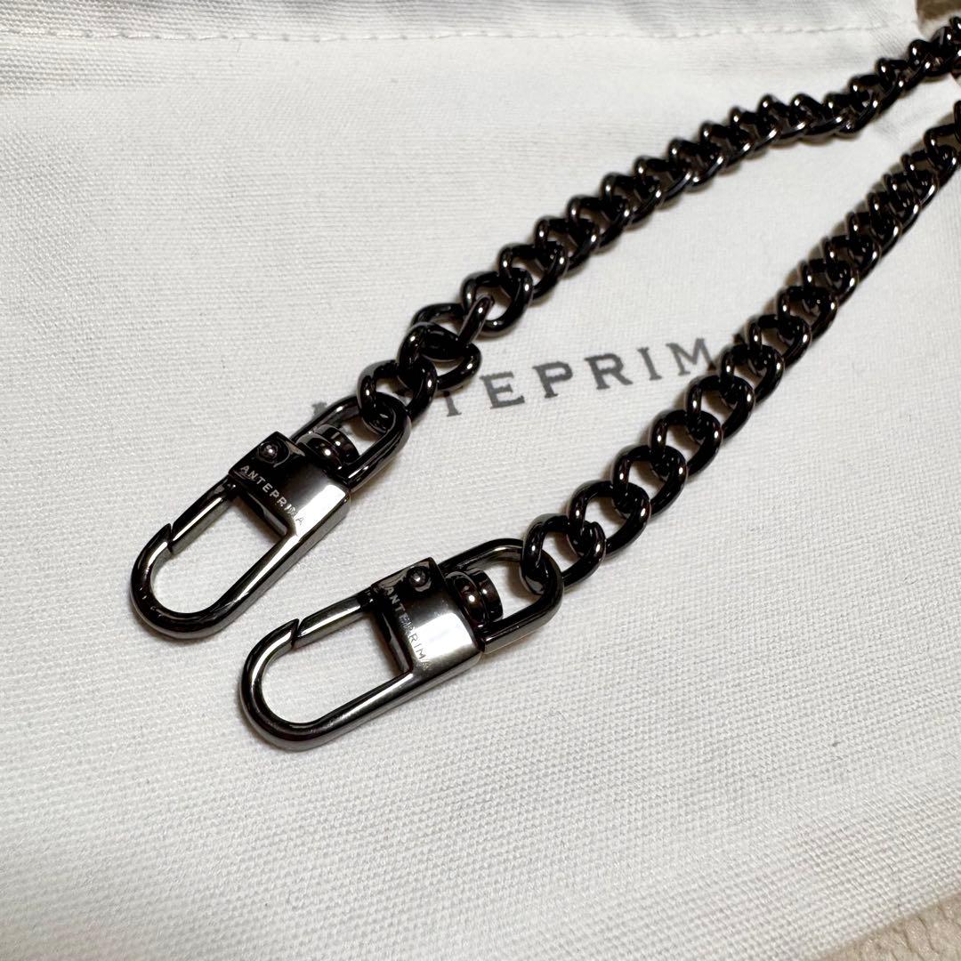 アンテプリマ チェーン ショルダー チントゥリーノ ブラック ガンメタ 黒色