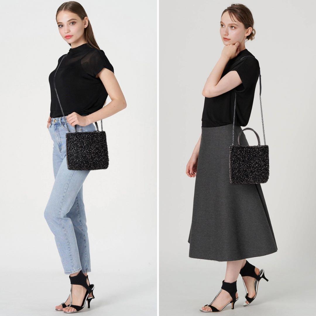 アンテプリマ チェーン ショルダー チントゥリーノ ブラック ガンメタ 黒色