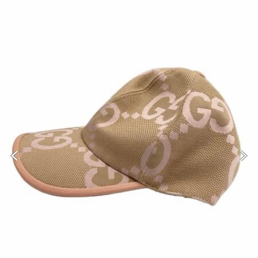GUCCI キャップ ピンク ベージュジャンボGG柄