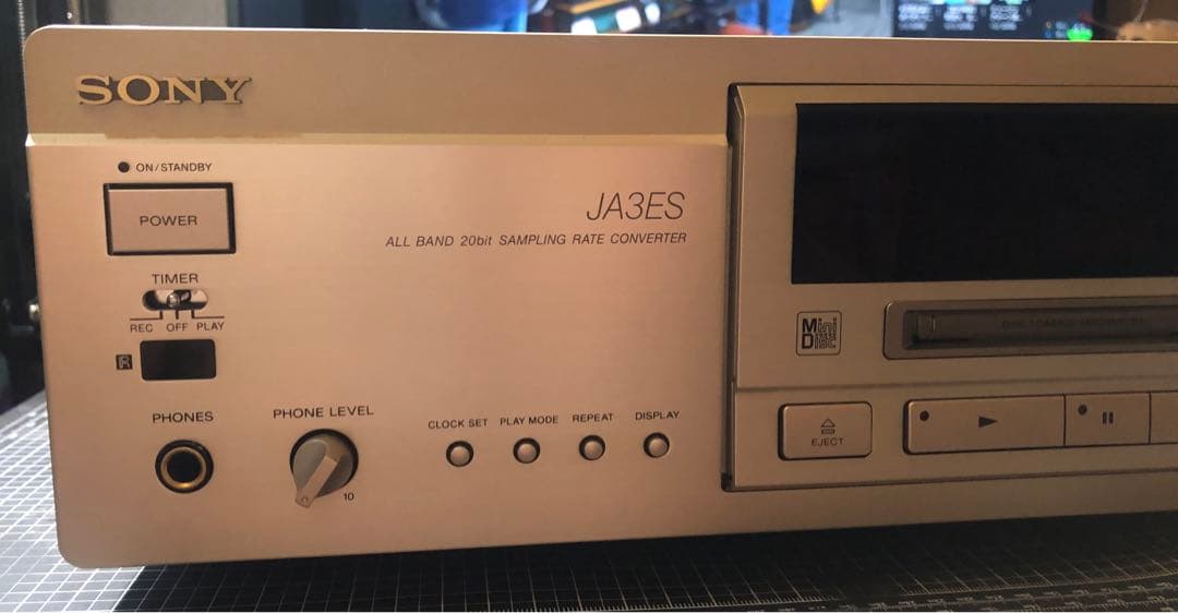 SONY MDSJA3ES MDデッキ　中古　現状品　純正リモコン付き　ギズ小