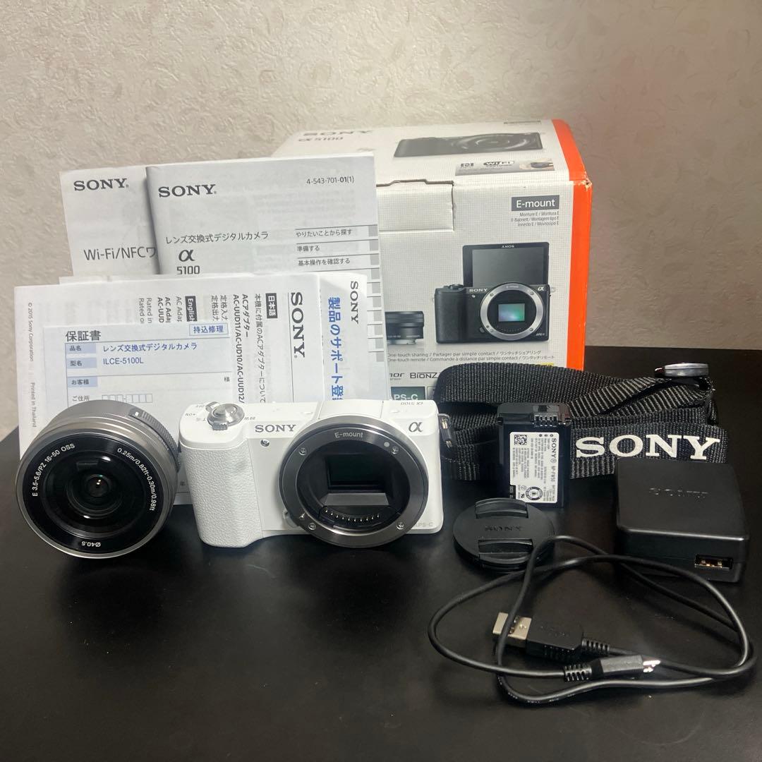 ほぼ新品 付属品完備 SONY α5100 WiFi 高性能ミラーレス一眼レフ