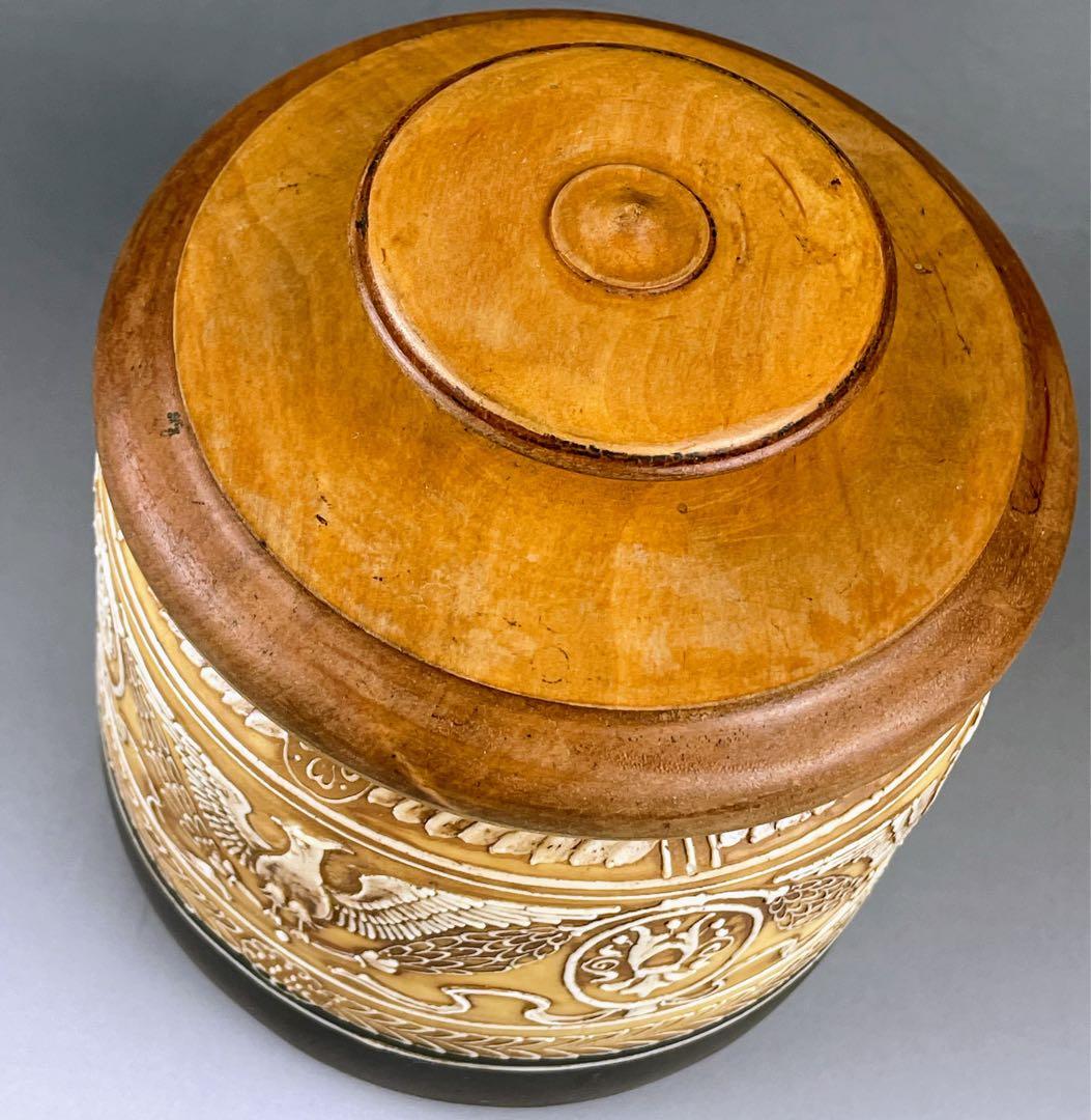 【希少】オールドノリタケ ヒュミドール 葉巻入れ 鷹 鷲 イーグル紋 盛上げ