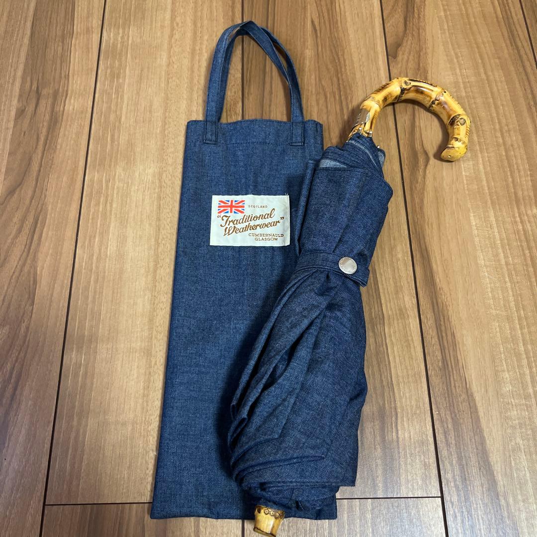 【美品】トラディショナルウェザーウェア 日傘　デニム