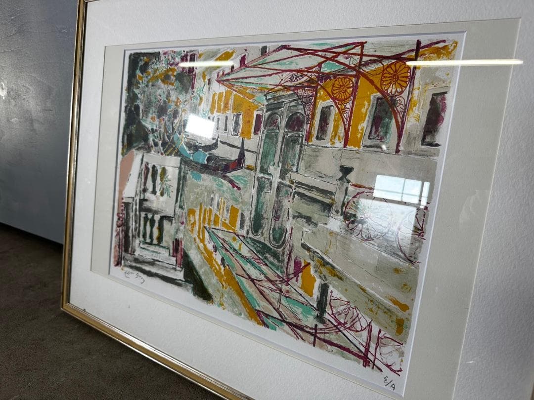 ヴェネツィア運河 エドゥアール・ジョルジュ リトグラフ 風景画 絵画 絵