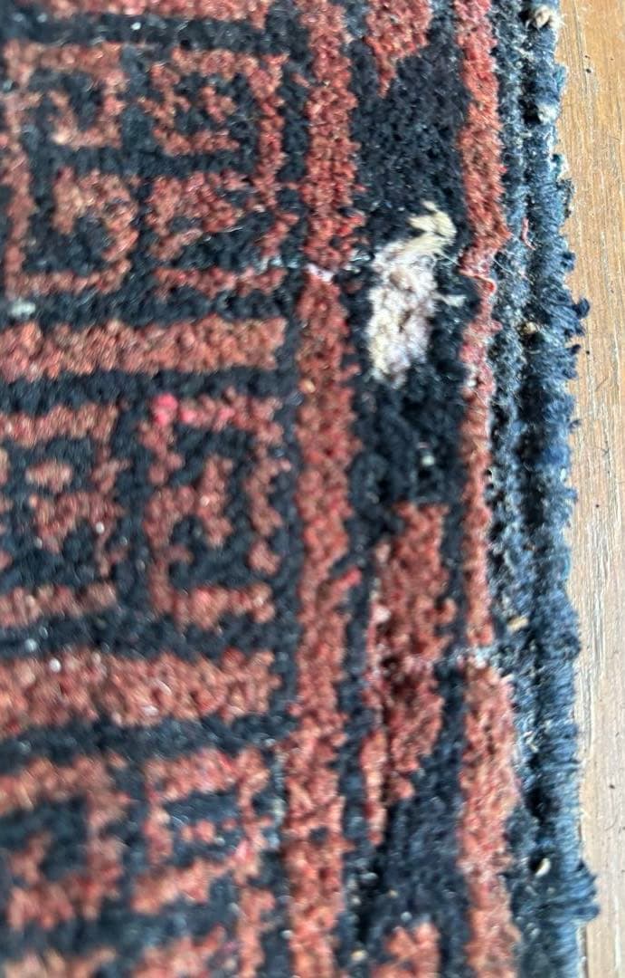 【ダメージ多め格安】パキスタン絨毯　トルクメン　手織り　ペルシャ