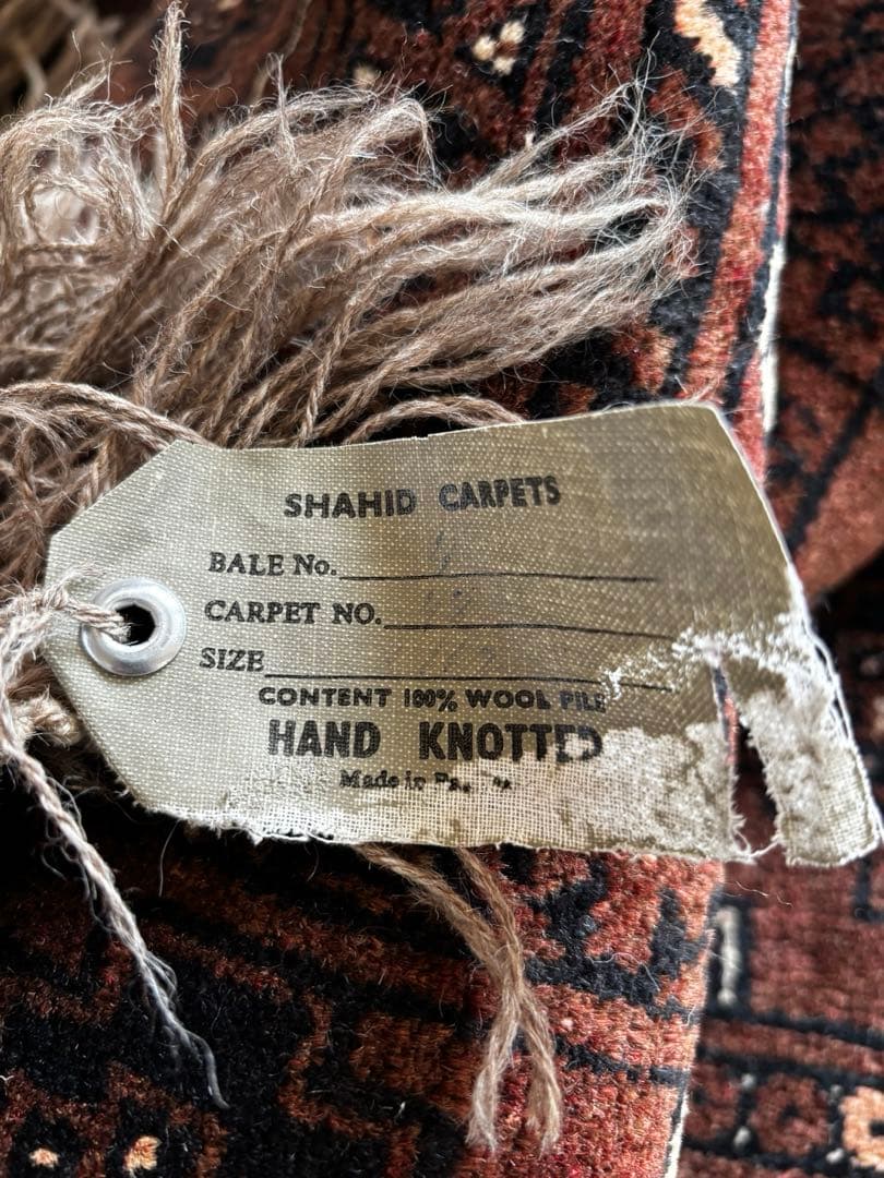 【ダメージ多め格安】パキスタン絨毯　トルクメン　手織り　ペルシャ