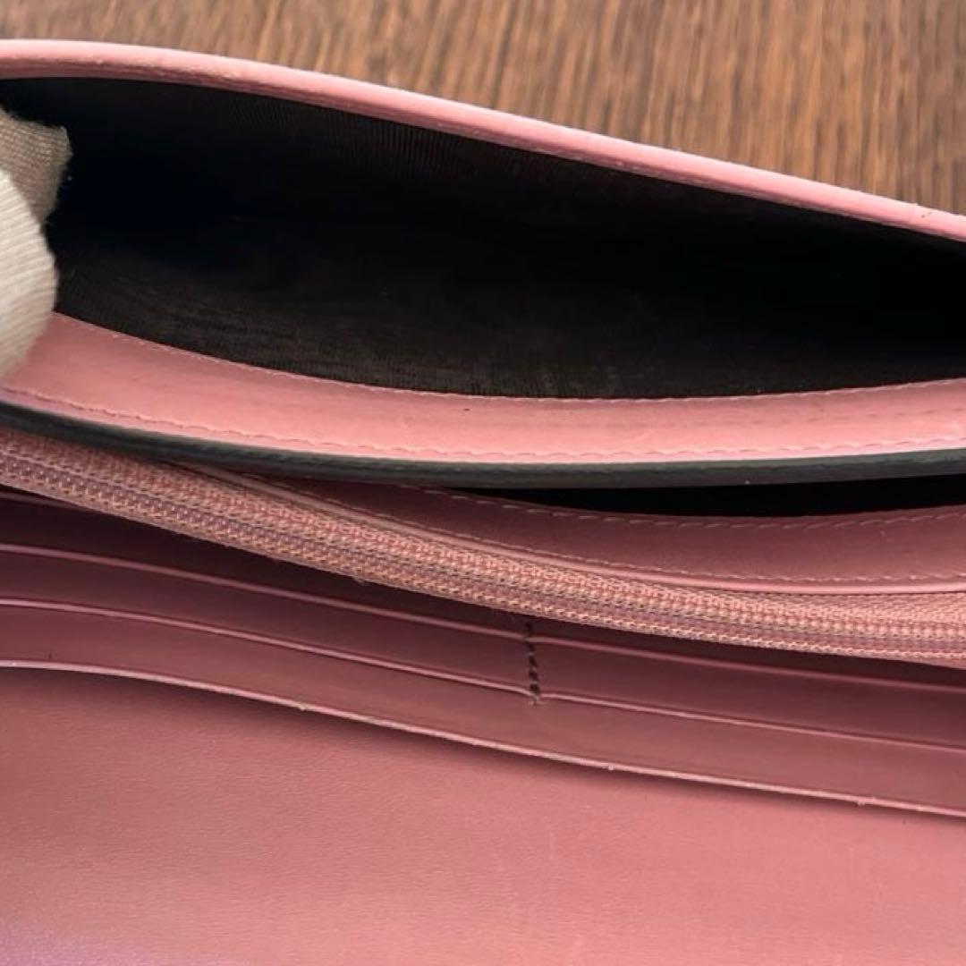 GUCCI 長財布　インターロッキング　GGライン ピンク　レディース