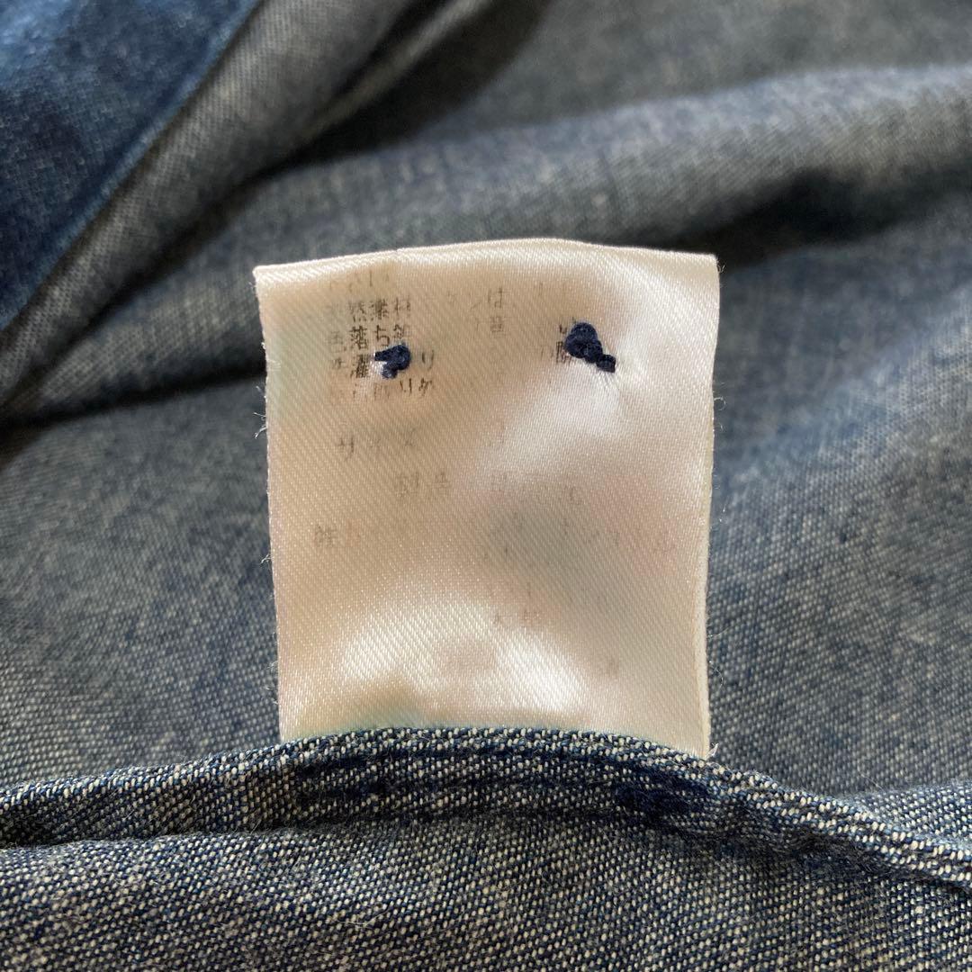 パラスパレス インディゴデニム ノーカラーショートジャケット