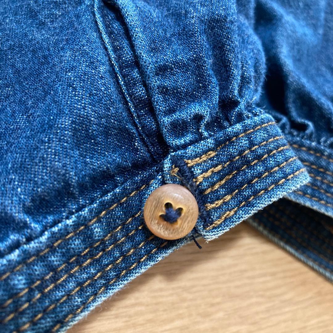 パラスパレス インディゴデニム ノーカラーショートジャケット