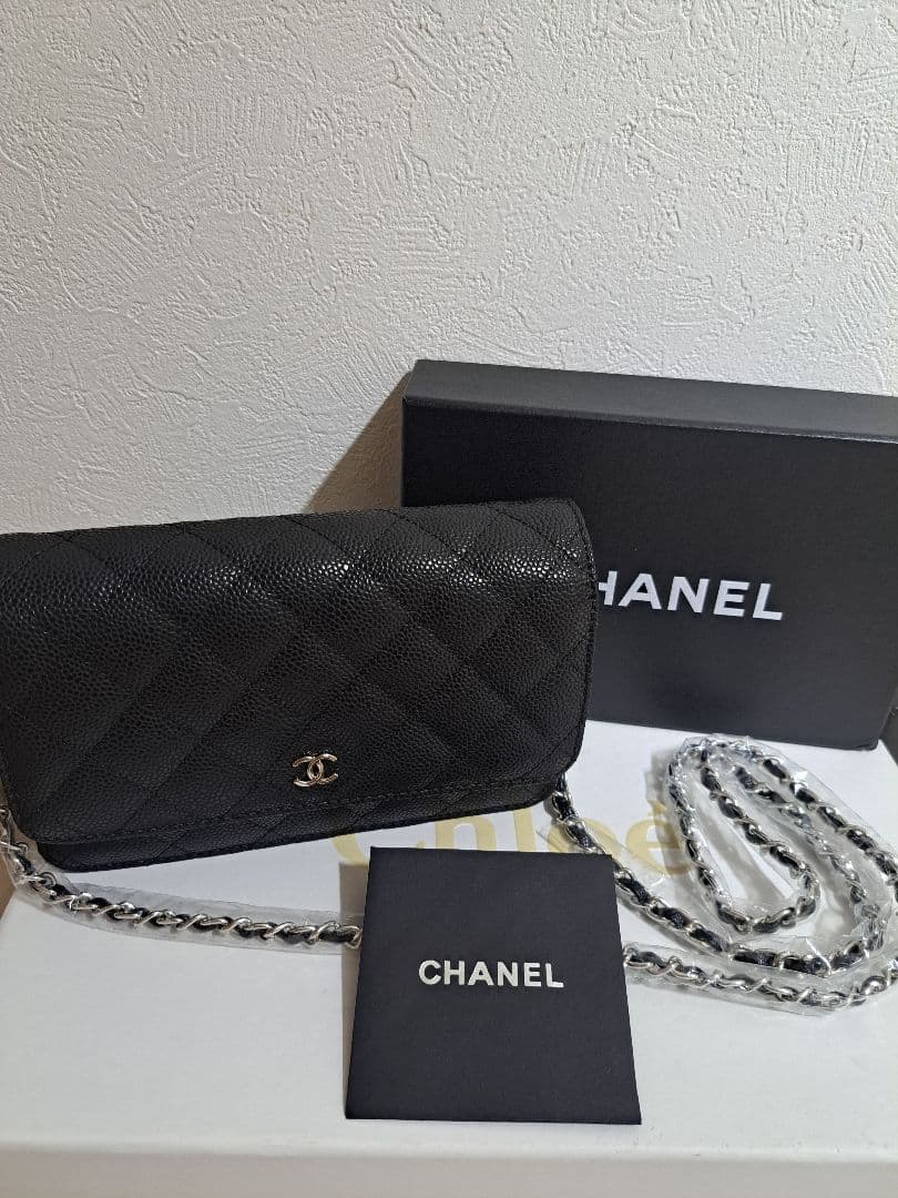 CHANELノベルティ チェーン ショルダー バック シルバー