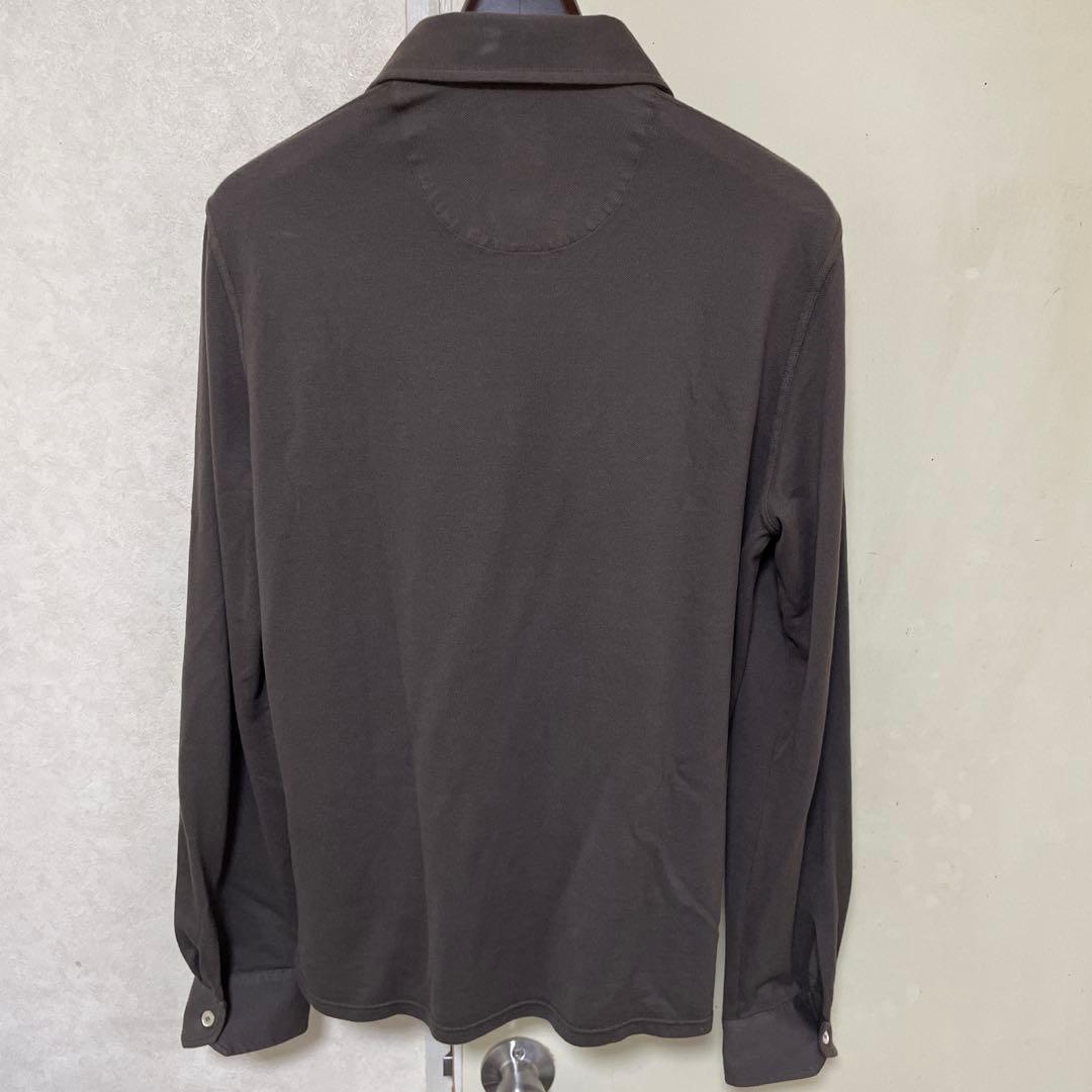 新品未使用　FEDELI フェデリ　長袖ポロシャツ　ブラウン　52サイズ