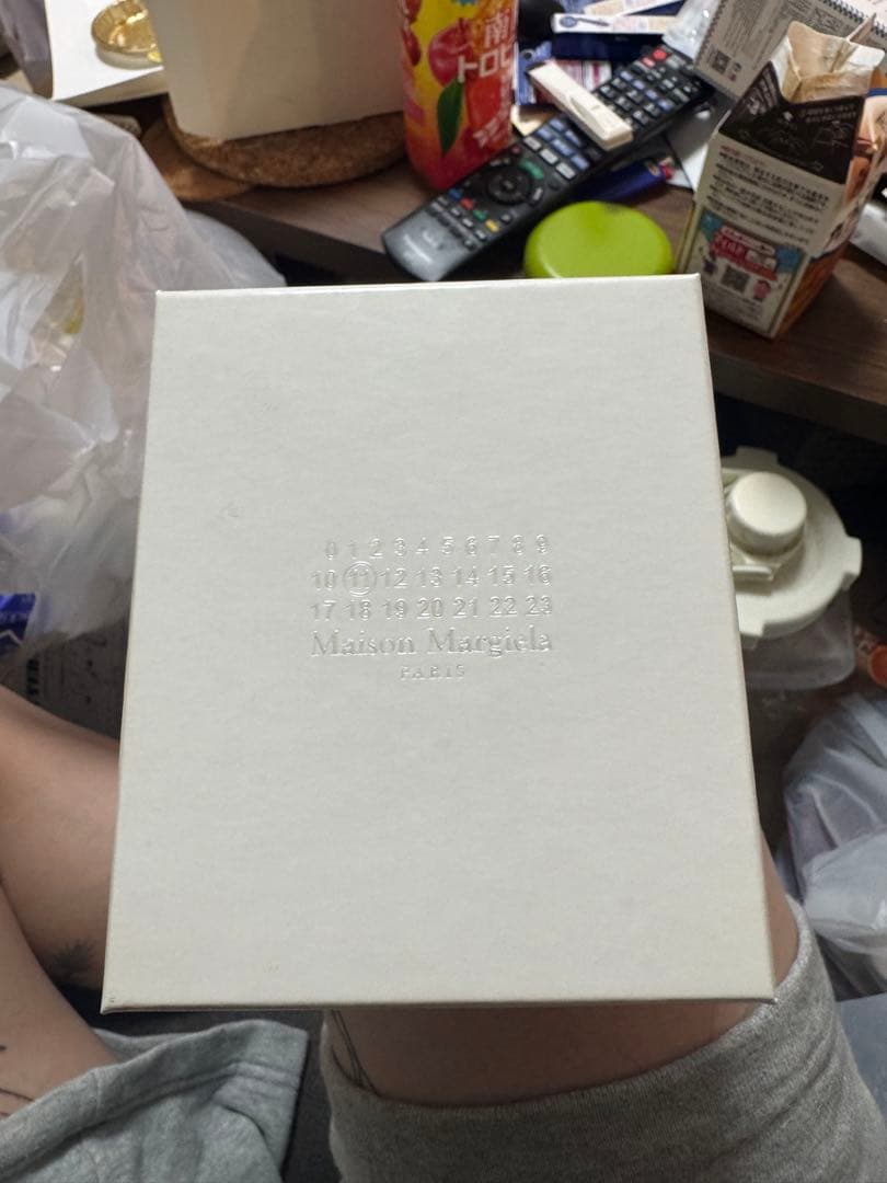 Maison Margiela ブラックレザーキーホルダー