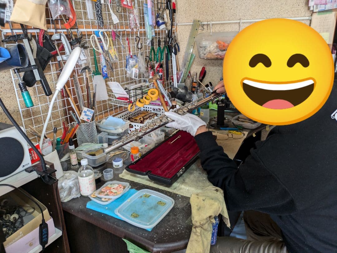 フルート　調整済　美品　ヤマハYFL211S（Eメカ.銀メッキ仕様）