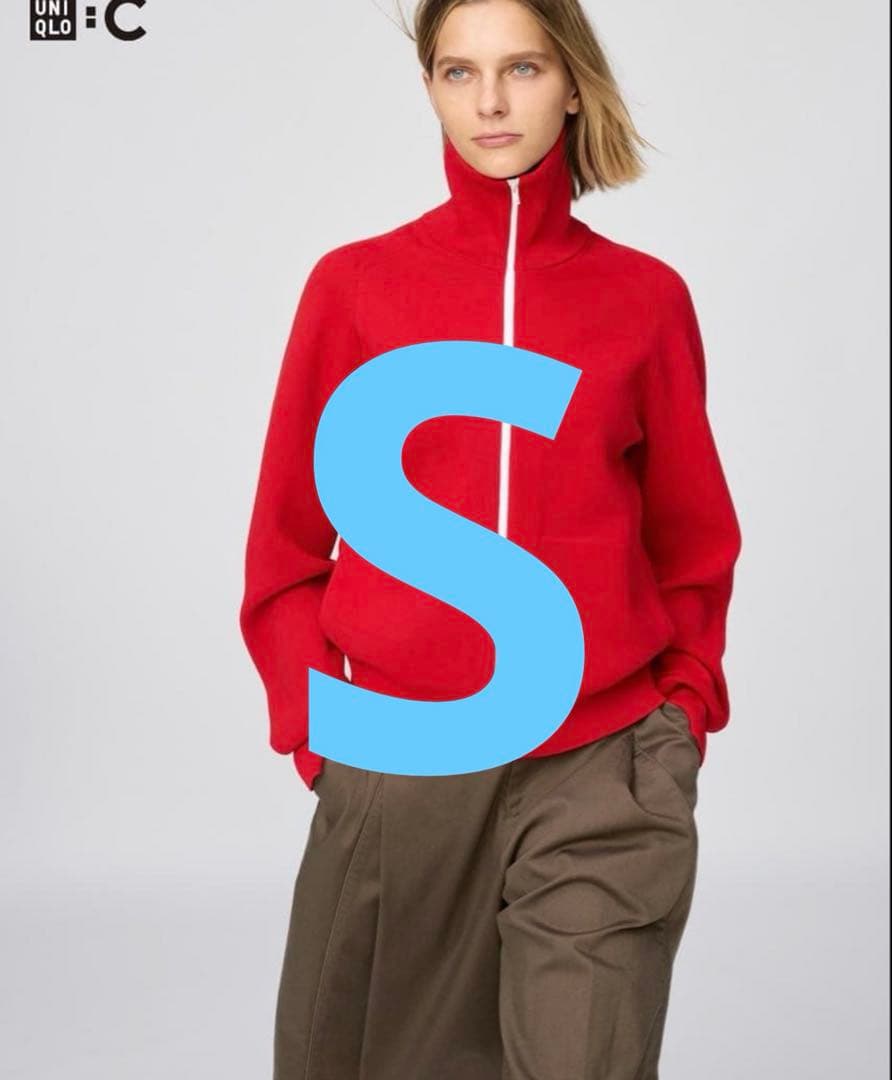 ユニクロC　ミラノリブフルジップカーディガン S