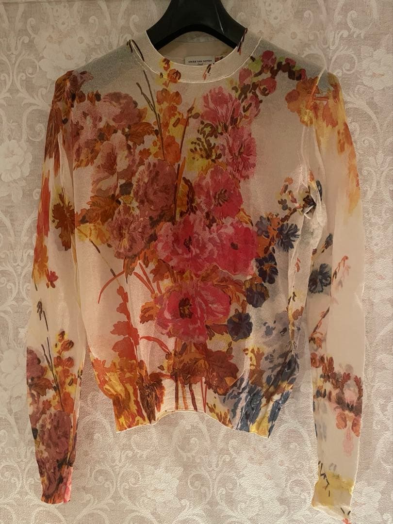ドリスヴァンノッテン DRIES VAN NOTEN 花柄　カットソー　シアー