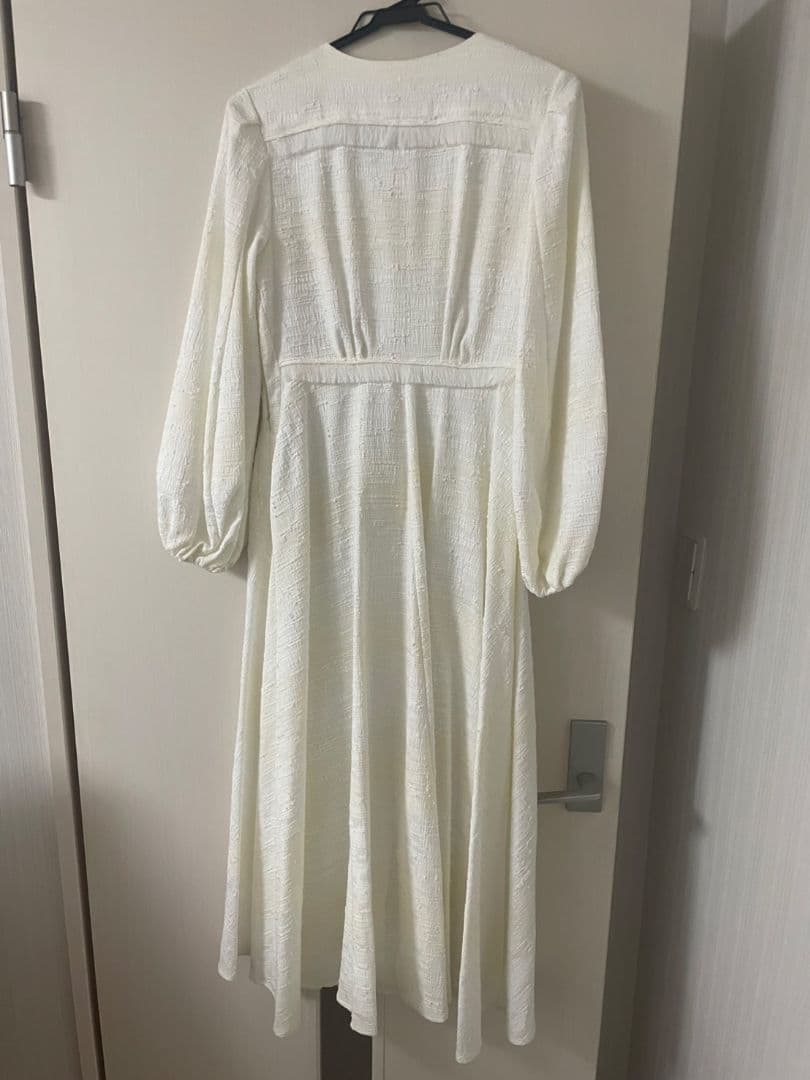 ワンピース l'or Fringe Slub tweed Dress