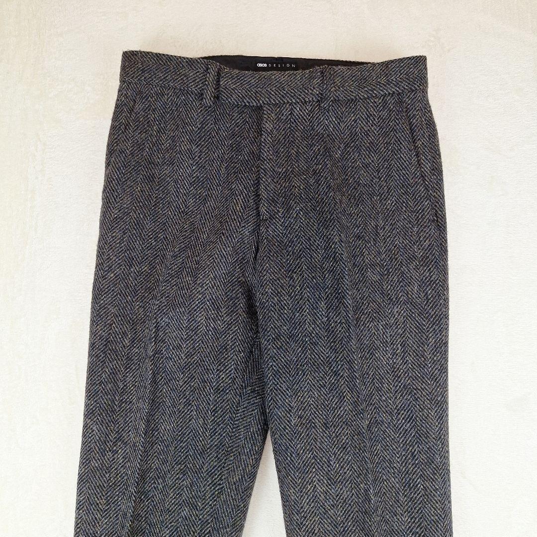 美品✨ハリスツイード　　スーツスリーピース　ヘリンボーン　L