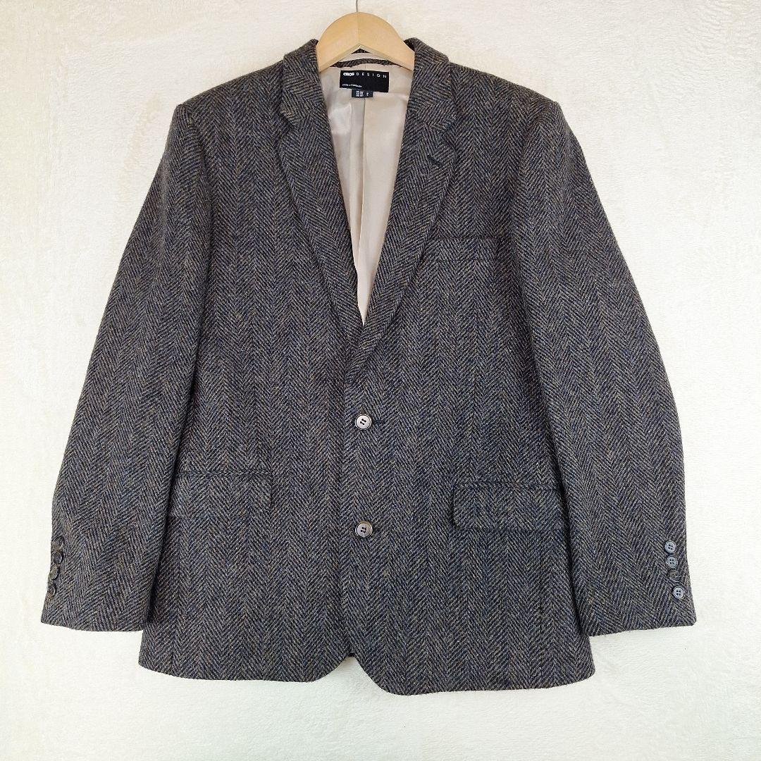 美品✨ハリスツイード　　スーツスリーピース　ヘリンボーン　L