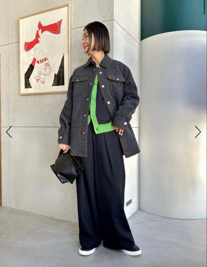 【CABaN】　キャバン　ウールフリースジャケット　グレー　Mサイズ