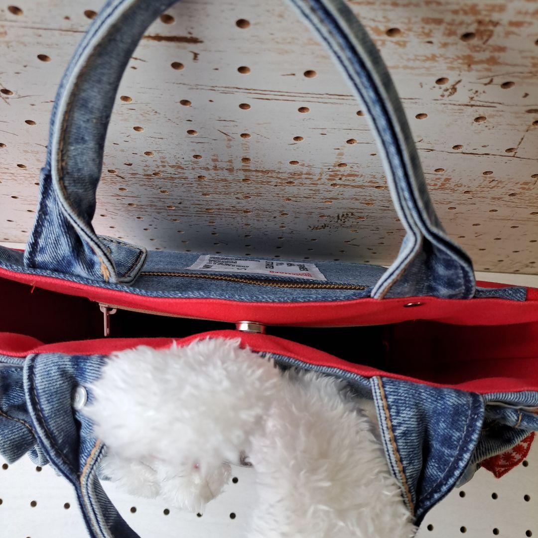 ♡*♡様 コヤンイサムチョン　ルミ　デニムリメイクフリルトートバッグ