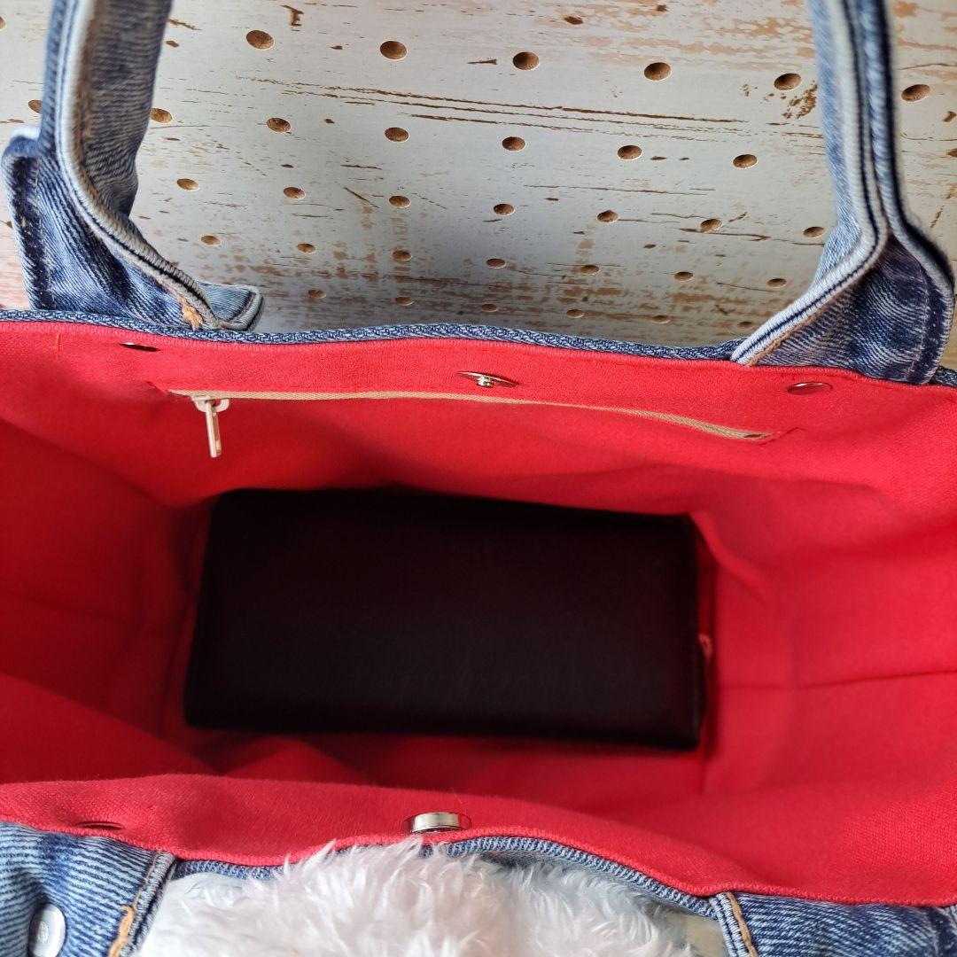 ♡*♡様 コヤンイサムチョン　ルミ　デニムリメイクフリルトートバッグ