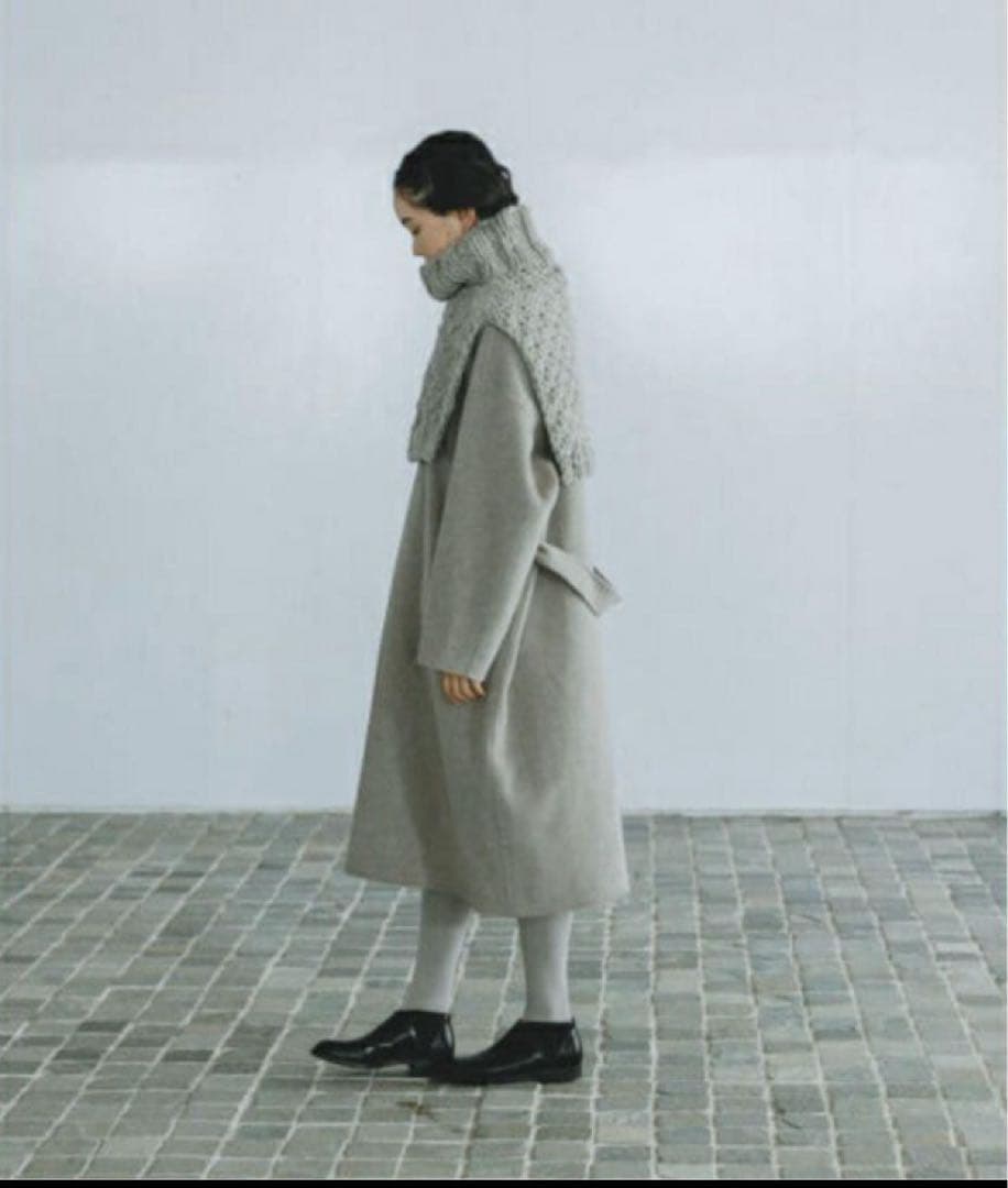 かぐれ　ペルーショルダーニットウォーマー　グレー