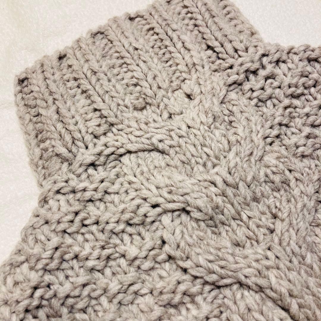 かぐれ　ペルーショルダーニットウォーマー　グレー