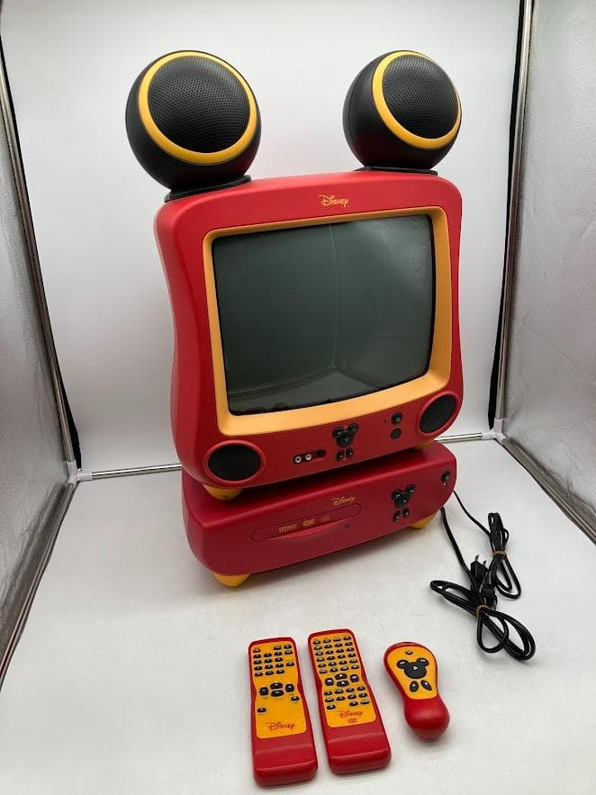Disney ミッキーマウス　ブラウン管TV　DVD・CDプレーヤー