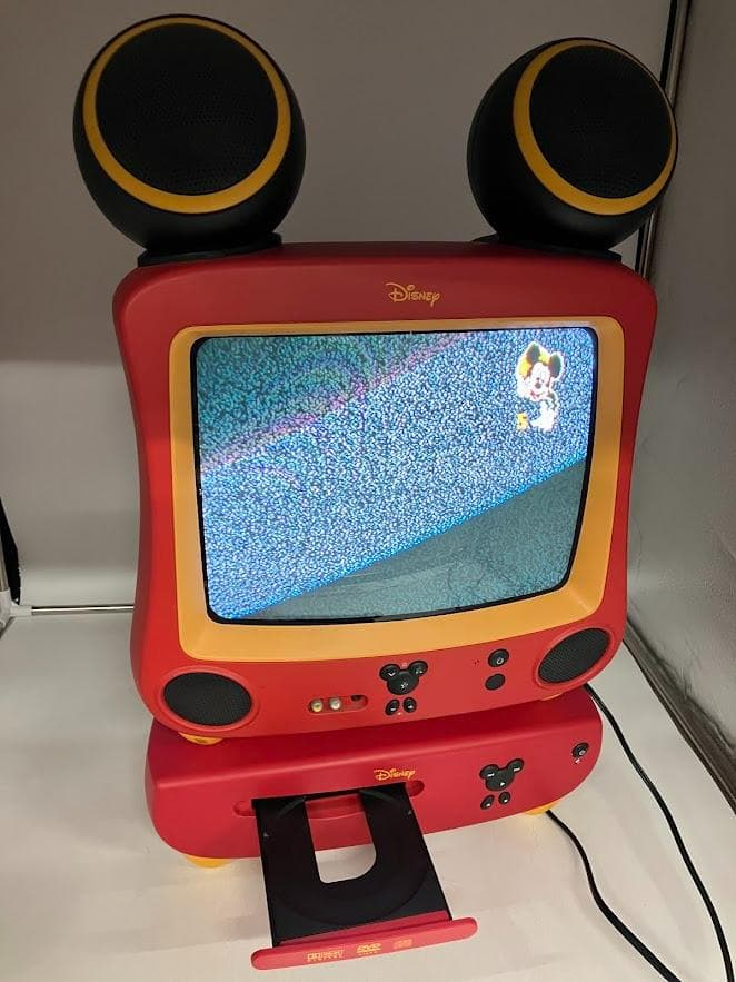 Disney ミッキーマウス　ブラウン管TV　DVD・CDプレーヤー