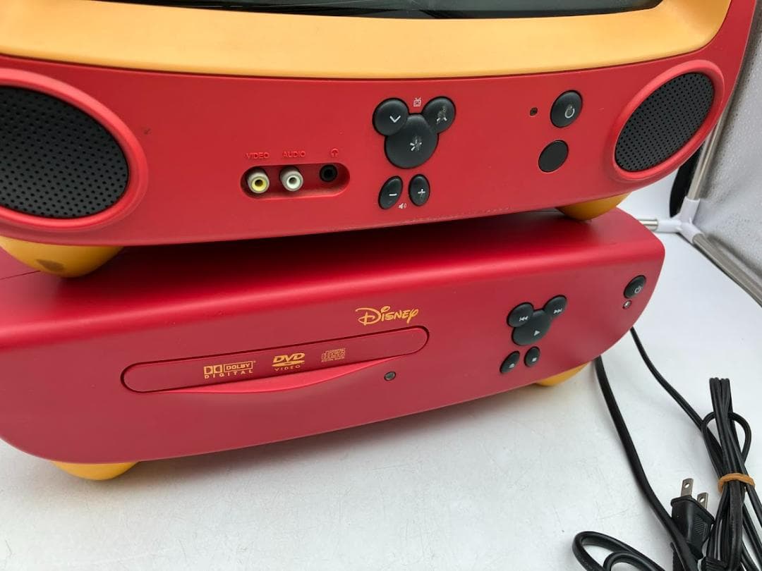 Disney ミッキーマウス　ブラウン管TV　DVD・CDプレーヤー