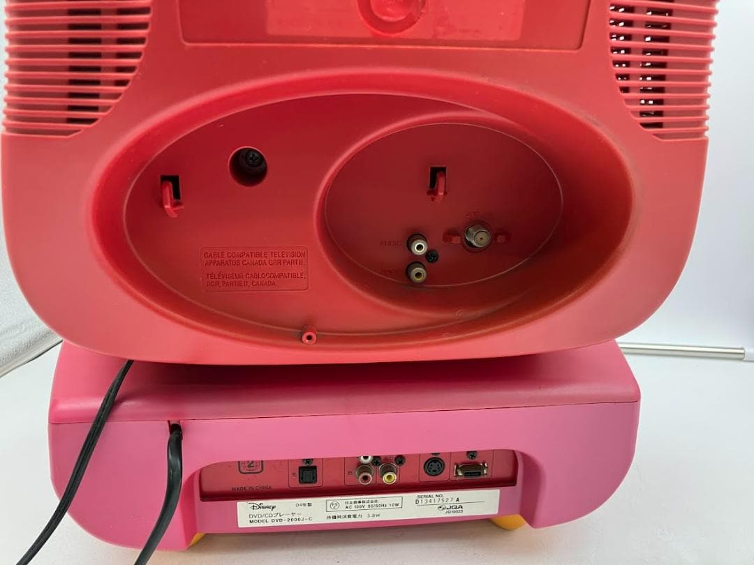 Disney ミッキーマウス　ブラウン管TV　DVD・CDプレーヤー