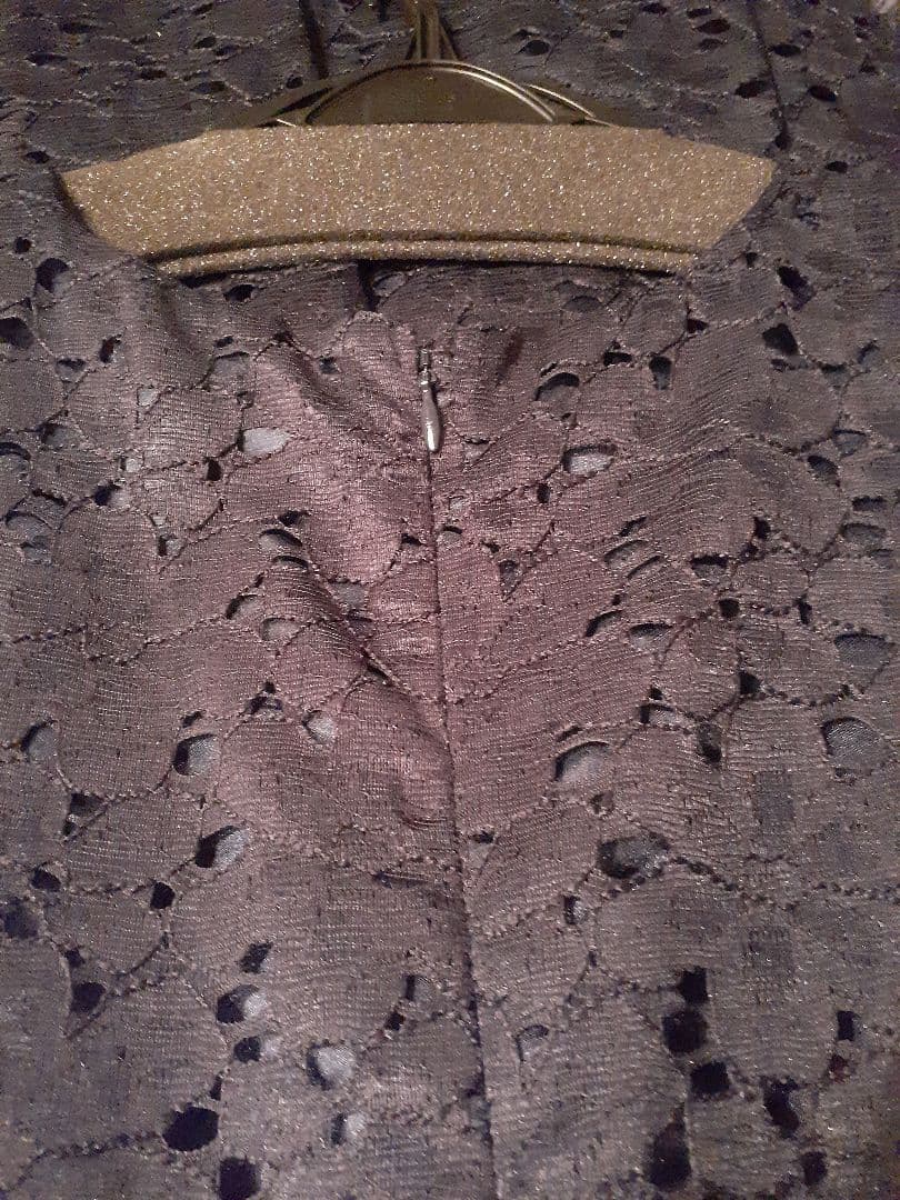 ポンポネット 総レース ワンピース のみ ネイビー 紺 セット フォーマル