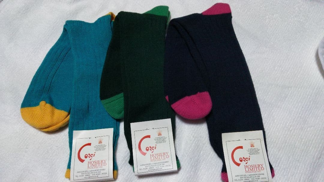 Corgi コーギ 靴下 ソックス 3色 3足セット UK 英国製 Mサイズ